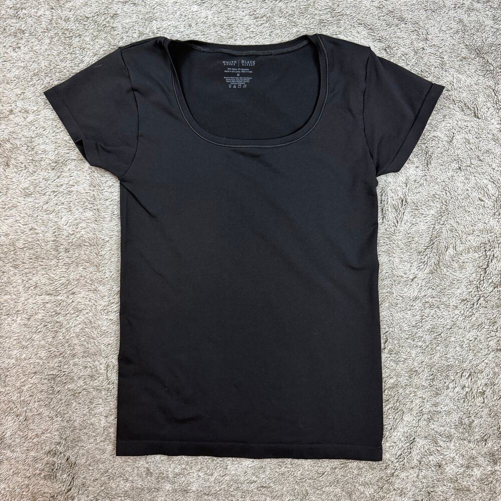 White House Black Market Seamless Tee Women's Medium Black